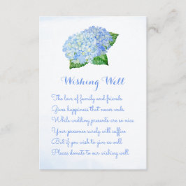 Cartão De Informações Blue Hydrangea Weding Wishing Cards