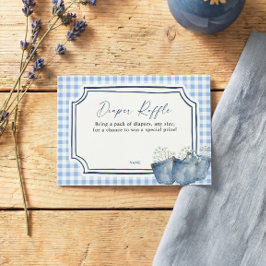 Cartão De Informações Blue Jean Diaper Raffle Card 