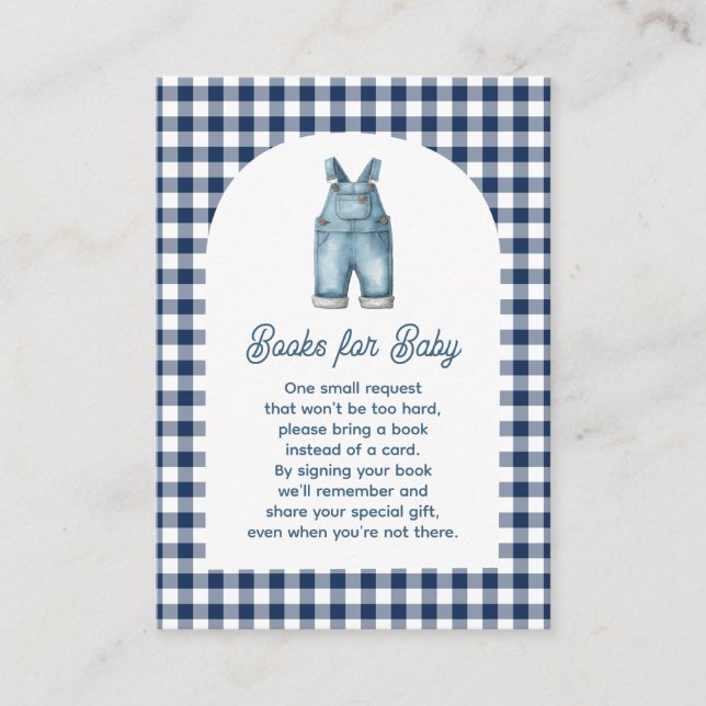 Cartão De Informações Blue Jean Traga um Livro (Frente)