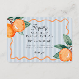 Cartão De Informações Blue Little Cutil Pastel Citrus Baby Registry