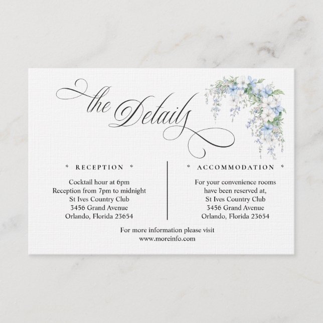 Cartão De Informações Blue Morning Glory Enclosure Card (Frente)