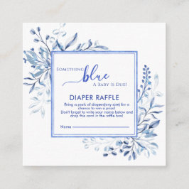 Cartão De Informações Blue Wildflower Something Blue Diaper Raffle 