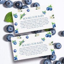 Cartão De Informações Blueberry Baby Shower Books for Baby