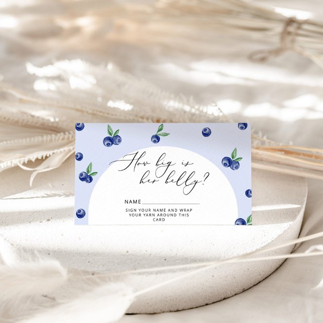 Cartão De Informações Blueberry como é grande a barriga de mamãe (Criador carregado)