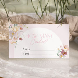 Cartão De Informações Blush Floral Chá de fraldas Quantas Canais