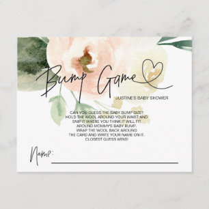 Cartão De Informações Blush Floral Girl Chá de fraldas Game Bump Guias