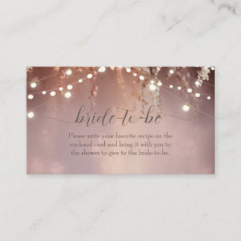 Cartão De Informações Blush Flowers String Lights