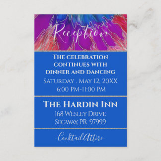 Cartão De Informações BM Bat Mitzvah Bar Mitzvah Elegante Tie Dye