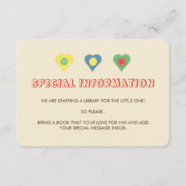 Cartão De Informações Boa Sorte Informações Inserts