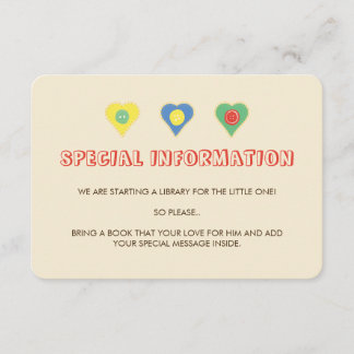 Cartão De Informações Boa Sorte Informações Inserts