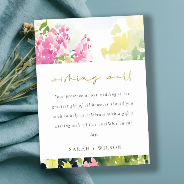 Cartão De Informações Boas-vindas de Bougainvillea Tropical rosa (Criador carregado)