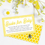 Cartão De Informações Boas Vintage Bumblebee Livros Para Chá de fraldas<br><div class="desc">Uma paleta de cores branca e amarela clássica com uma doce abelha-d-água e uma tipografia inspirada em vintage são os recursos desta placa de gabinete "livros para bebê", na moda neutra em termos de gênero. Basta editar o modelo com seus detalhes e escolher qualquer opção. Convites, notas de agradecimento e...</div>