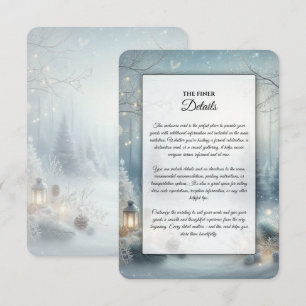 Cartão De Informações Boatos de um Casamento no Solstício de Inverno
