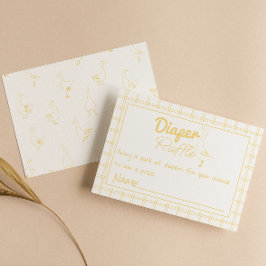 Cartão De Informações Bobo Ganso Desenhado Gênero Neutro Fralda Raffle