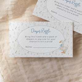 Cartão De Informações Bobo Goose Wildflower Blue Fralda Bilhete Raffle