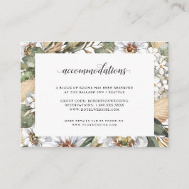 Cartão De Informações Boêmia Botânica Branca | Alojamentos