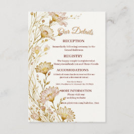 Cartão De Informações Bohemian, botanical style Enclosure