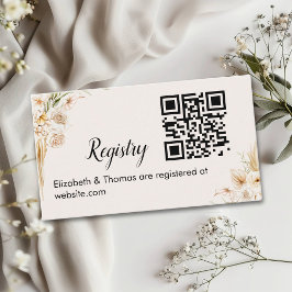 Cartão De Informações Bohemian Bridal Shower with Beige and Yellow Bloom