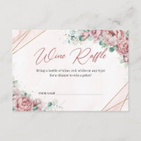 Boho Blush floral faux ouro eucalipto Vinho Raffle