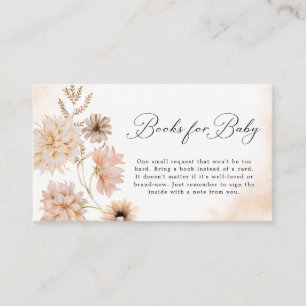Cartão De Informações Boho Botânico Gênero Neutro Livros para Bebê