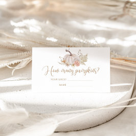 Cartão De Informações Boho cai adivinha quantos abóboros