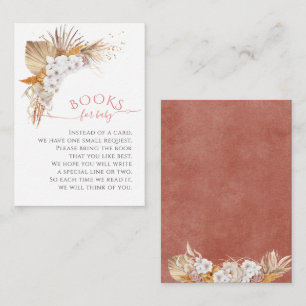 Cartão De Informações Boho Chic Floral Watercolor Livros Para Bebê