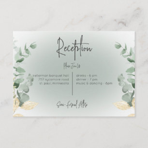Cartão De Informações Boho Delicate Greenery Recepção Moderna