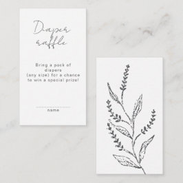 Cartão De Informações Boho Desenho Manual Flor Silvestre Sorteio de Fral