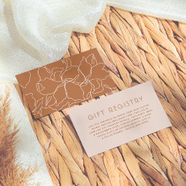 Cartão De Informações Boho Editável Cores Brunch e Chá de panela de Bolh