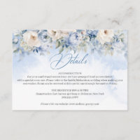 Boho Elegante invernais poeirentos, flores azuis e