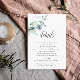 Cartão De Informações Boho Eucalyptus Deixa Detalhes De Casamento