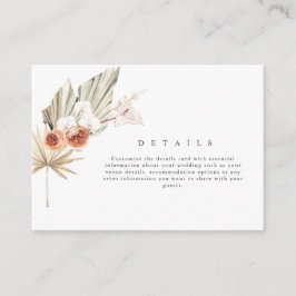 Cartão De Informações Boho Fall Floral Wedes