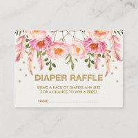Boho Floral Dreamcatcher Fralda rosa-Dourada Raffl
