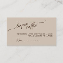 Boho genderneutro Fralda Marrom Chá de fraldas Raf