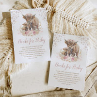 Boho Highland Cow Pink Pampas Livros para Menina