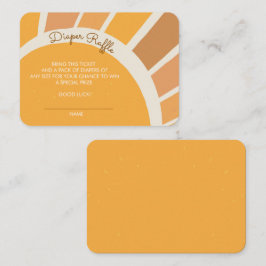 Cartão De Informações Boho Little ray of Sunshine Baby Shower Diaper