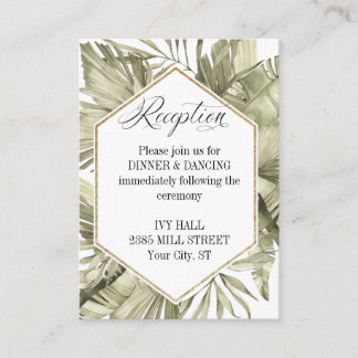 Cartão De Informações Boho Palm Folaf Wedding Frame