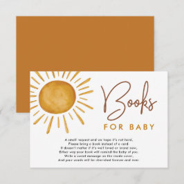 Cartão De Informações Boho Ray de Livros Sunshine para Bebê