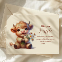 Boho Santa Vaca Highland Vaca Bebê Raffle Diapper