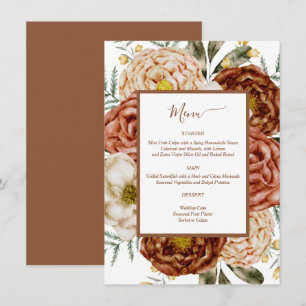 Cartão De Informações Boho Terracota Neutra em Termos de Orçamento