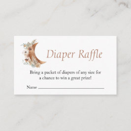 Cartão De Informações Boho Terracotta Fralda Raffle