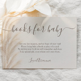 Cartão De Informações Boho verão pampas de erva aquática livros para beb