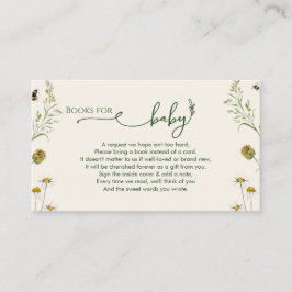 Cartão De Informações Boho Wildflower Books for Baby Enclosure Card 