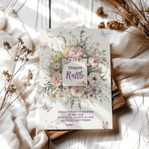 Boho Wildflower Butterflies Diapper Raffle