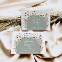 Boho Wildflower Fairy Sage Green Fralda Raffle