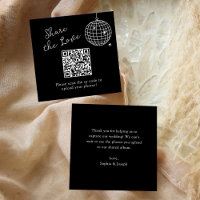 Bola de Discoteca Minimalista Preta Código QR Comp
