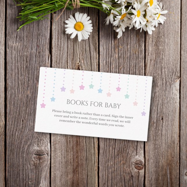 Cartão De Informações Bolas De Chá de fraldas De Estrelas Brilhantes (Criador carregado)