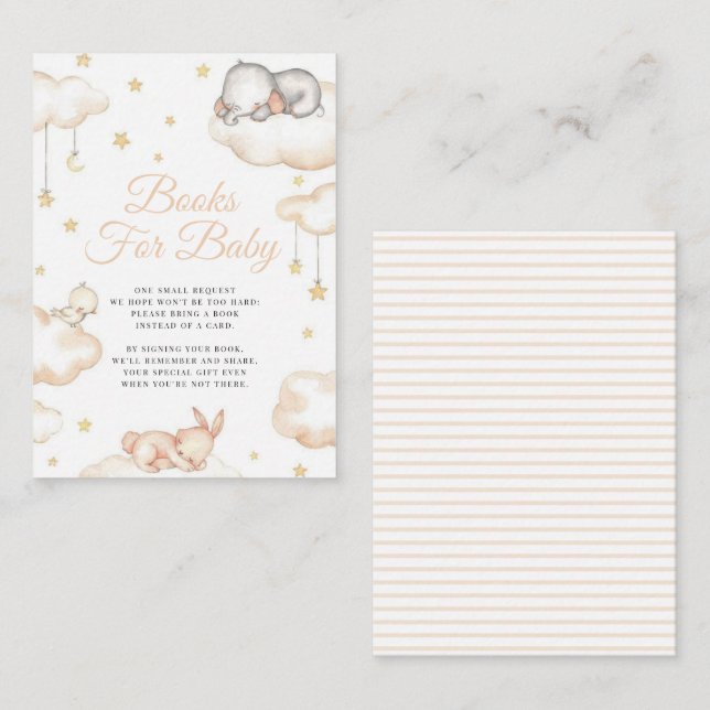 Cartão De Informações Boletins Neutros De Pequenas Estrelas Para Bebê (Frente/Verso)