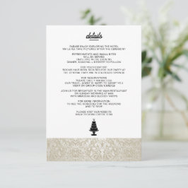 Cartão De Informações Bolo de Casamento