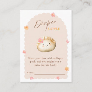 Cartão De Informações Bonitinha Rosa, Chá Fralda Raffle